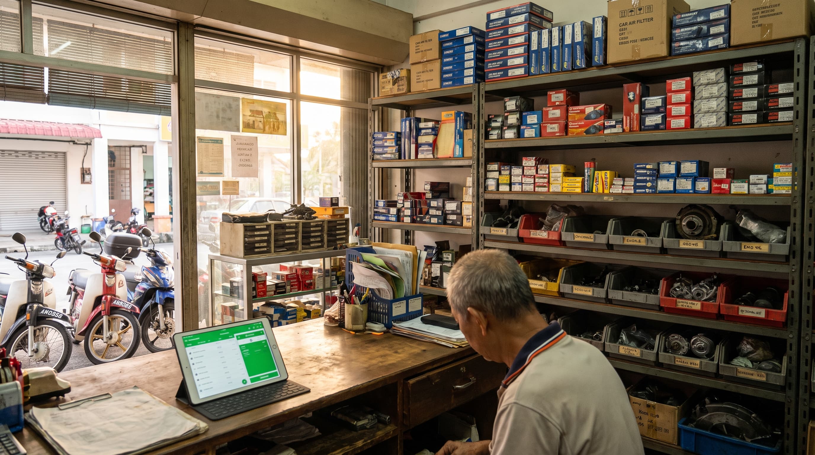 Case study: how a 14-year-old Kedah auto-parts shop cut weekly stock work from 8 hours to under 2