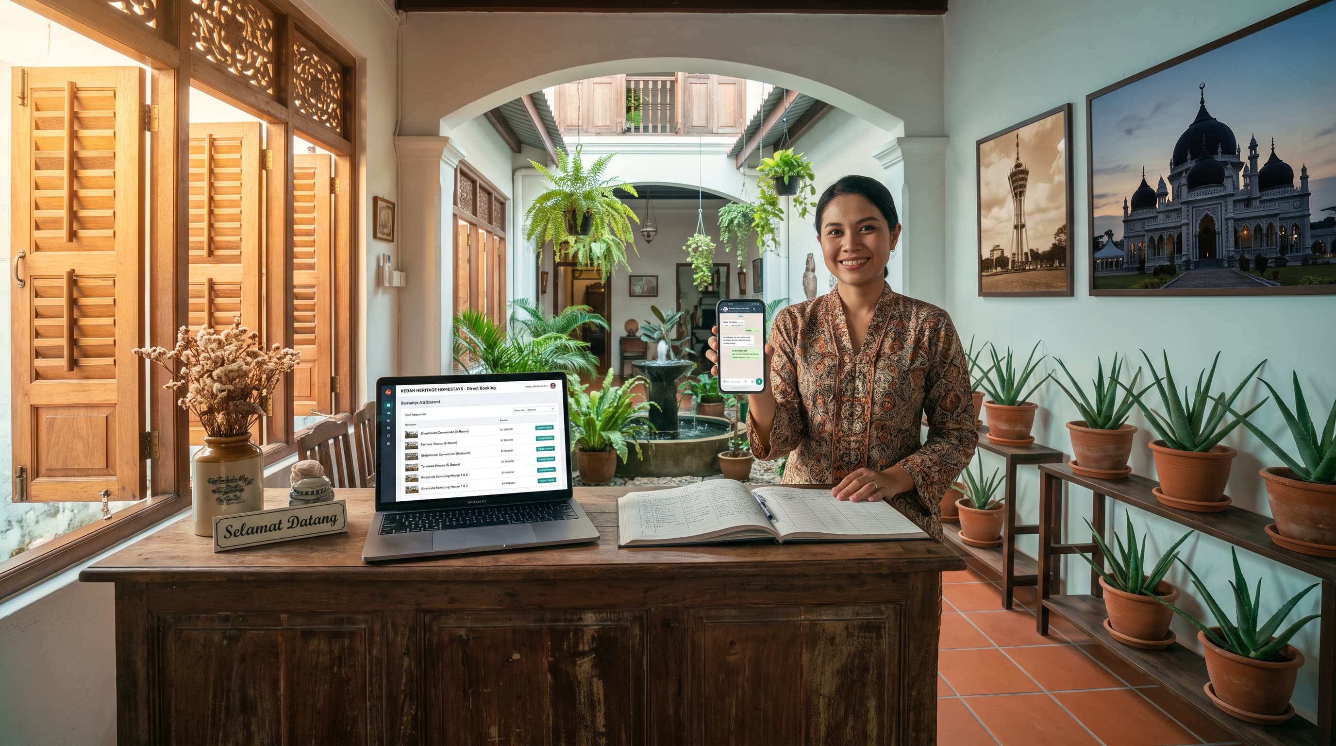 Alor Setar Web Design case study — A 14-property Alor Setar homestay network was paying 18% to Booking