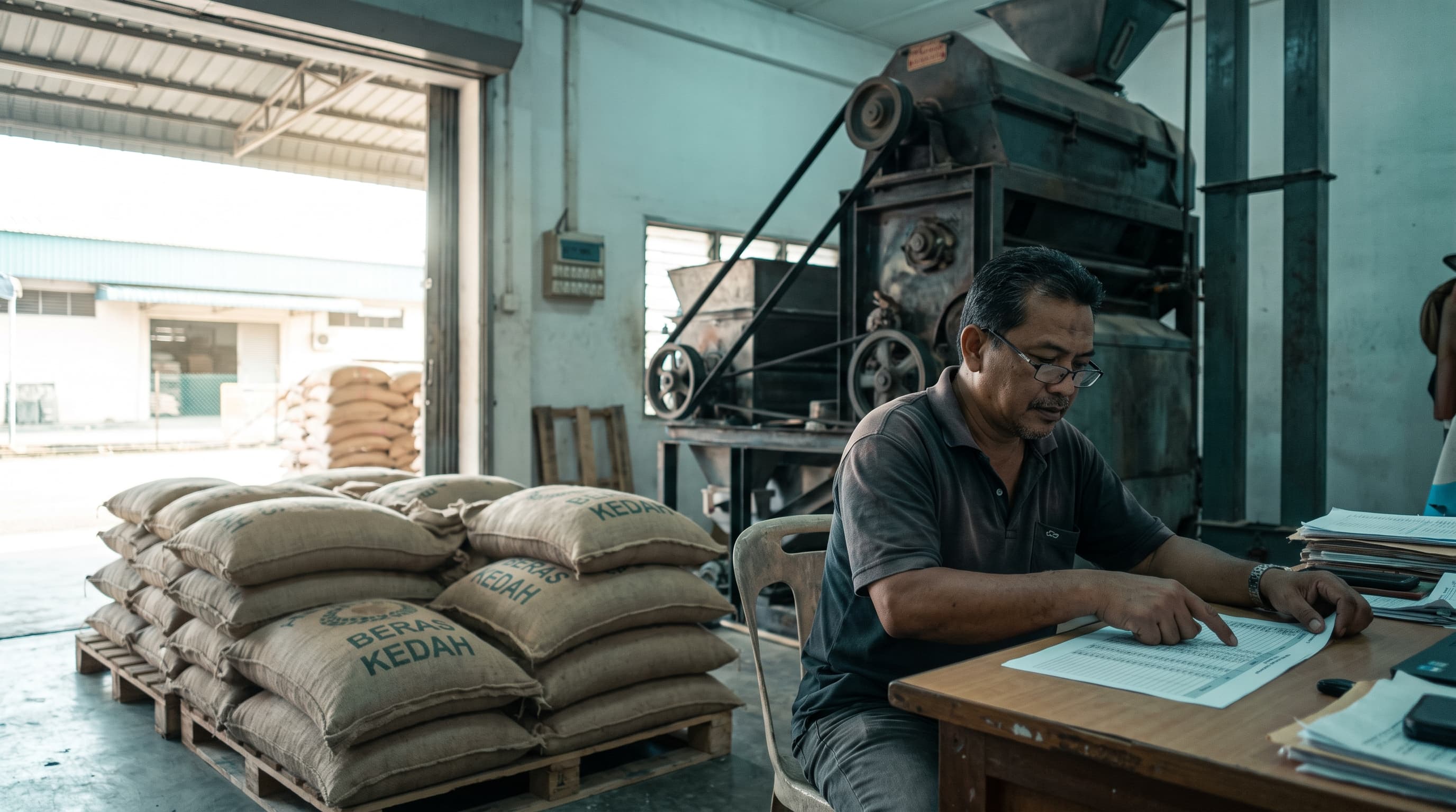 Alor Setar AI Agency case study — An Alor Setar rice-mill cooperative was overproducing 22% of its off-season stock and selling it at a 35% discount