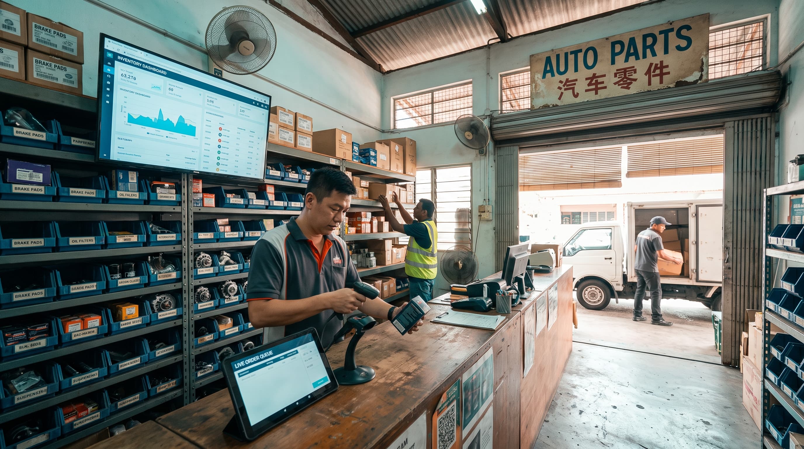 Perak Automation case study — A 22-year Taiping auto-parts distributor was running 4-hour order-to-dispatch cycles