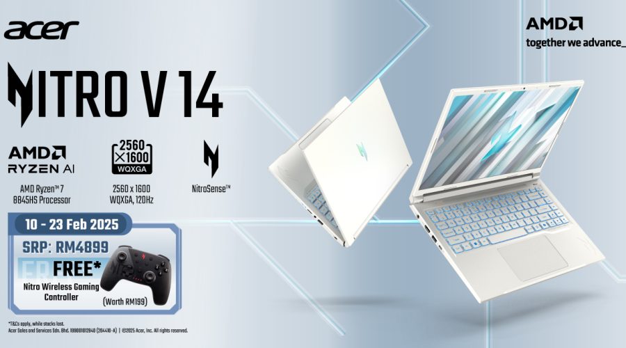 Acer Malaysia begins selling White color Nitro V 14 gaming laptop