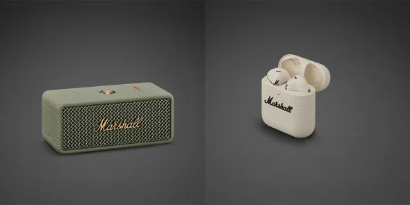 Marshall releases new colorways for the Emberton III portable speaker and Minor IV earbuds