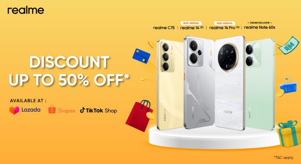 Jualan Hari Gaji April realme Dengan Diskaun Sehingga 50%!