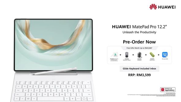 Pre-orders for the new HUAWEI MatePad Pro 12.2-inch (2025) tablet are now open in Malaysia
