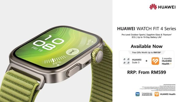 HUAWEI’s new WATCH FIT 4 Series smartwatches hit the shelves in Malaysia; starting from RM599
