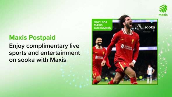 Using Maxis Postpaid 139/169/199? Then claim 6 months of free sooka Premium for some sports and entertainment fun