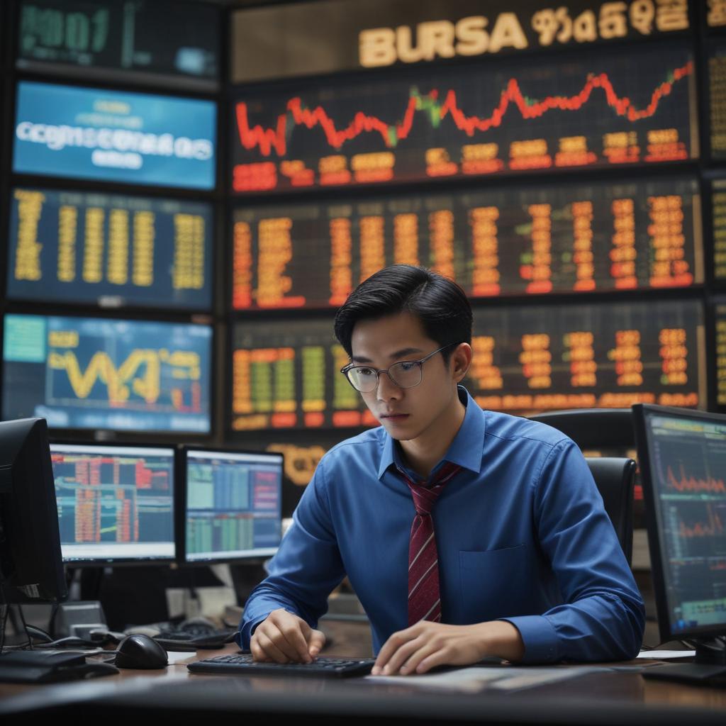 Stock market tickers showing YTL's strong presence on Bursa Malaysia.