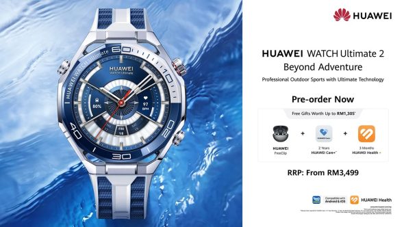Pre-order for the new HUAWEI WATCH Ultimate 2 are now available in Malaysia