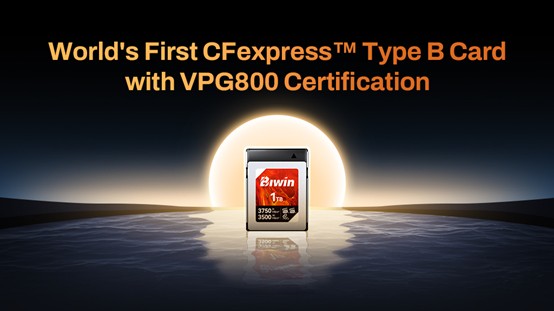 Biwin releases new ‘World’s 1st VPG800-certified CFexpress Type B’ card, the Amber CB500