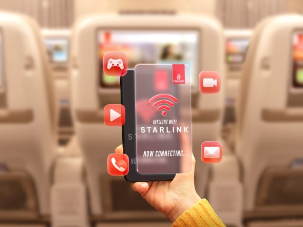 Emirates to Roll Out Free Starlink Wi-Fi Across Entire Fleet by 2027