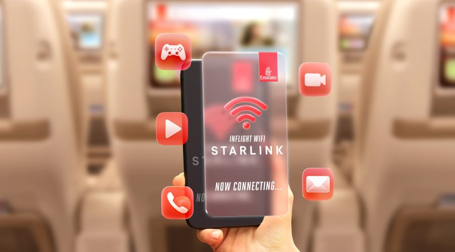 Emirates to Roll Out Free Starlink Wi-Fi Across Entire Fleet by 2027