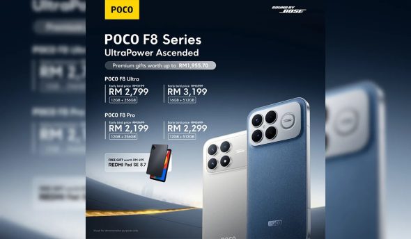 POCO releases the latest F8 Series smartphones in Malaysia with early bird prices from RM2,199