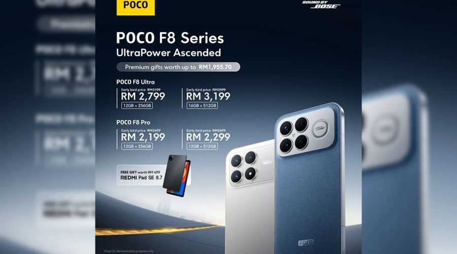 POCO releases the latest F8 Series smartphones in Malaysia with early bird prices from RM2,199