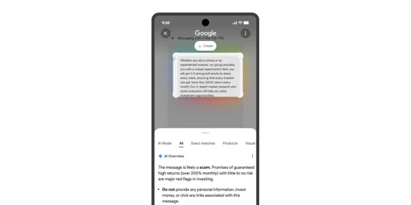 Google Launches New AI Scam Detection in Circle to Search and Google Lens