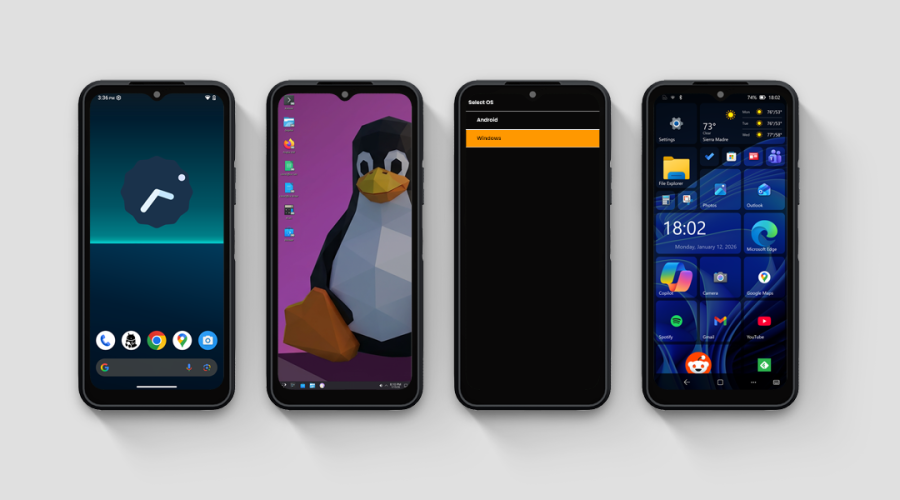 The NexPhone is a working product that runs both Windows and Android