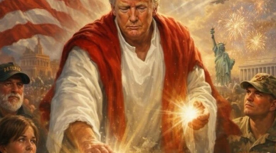 Trump’s posting even more AI-generated Trump-Jesus fan art